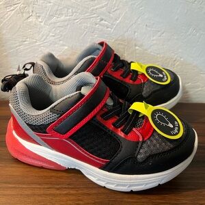Kids' Black and Red Light-Up Sneakers